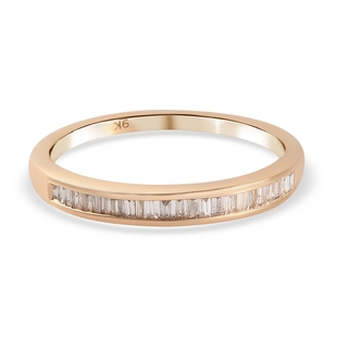 9K Yellow Gold SGL Certified Diamond (I1-I2/ G-H) Eternity Band Ring