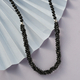 Black Spinel and Quartzite Necklace (Size - 20) in Sterling Silver