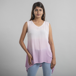 TAMSY Viscose Ombre Sleeveless Top - Blue
