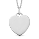 Platinum Overlay Sterling Silver Pendant with Chain (Size 18), Silver Wt. 5.60 Gms