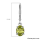 Hebei Peridot Earrings (with Lever Back) in Rhodium Overlay Sterling Silver 2.60 Ct.