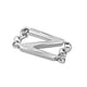 Platinum Overlay Sterling Silver Initial N Charm