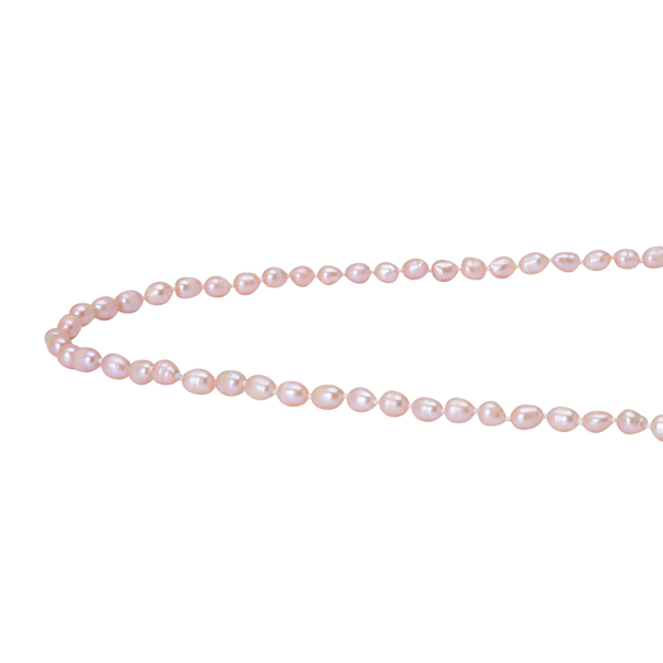 Fresh Water Peach Pearl Necklace (Size 100)