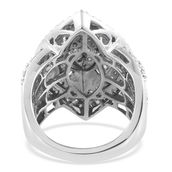 Diamond (Rnd) Ring in Platinum Overlay Sterling Silver 1.000 Ct.