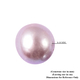 2 Piece Set - Anhui Purple Pearl Stud Earrings (with Push Back) and Pendant in Rhodium Overlay Sterling Silver
