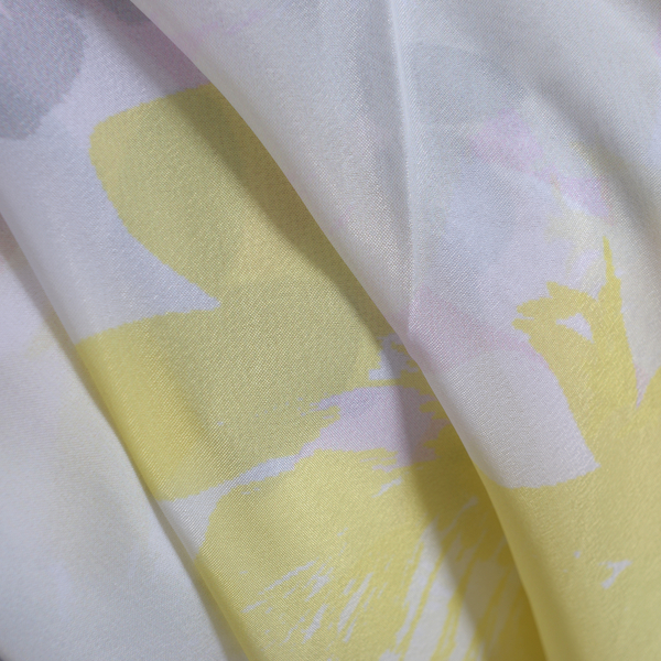 New Arrival - Yellow, Grey and Pink Colour Digital Printed Kaftan (Size 90x65 Cm)