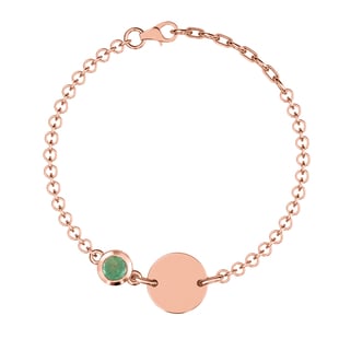 Kagem Zambian Emerald Bracelet (Size 6 with Extender) in Rose Gold Overlay Sterling Silver 0.43 Ct.