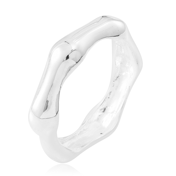 Thai Sterling Silver Bamboo Ring, Silver wt 4.15 Gms.