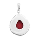 Royal Bali Collection - Red Coral Pendant in Sterling Silver