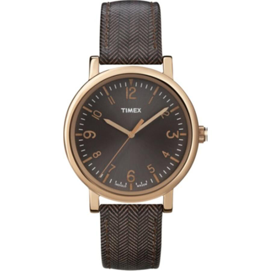 Timex Classic Quartz Chocolate Dial Round Watch with Chocolate Colour Strap