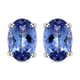 9K White Gold AA Tanzanite Stud Earrings (With Push Back)