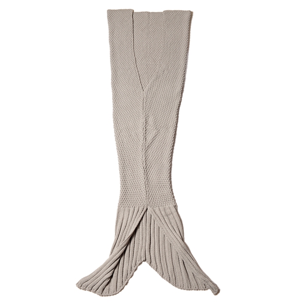 Grey Mermaid Tail Blanket (One Size- Large)