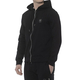19V69 ITALIA by Alessandro Versace Hooded Zip Front Sweatshirt (Size XL) - Black