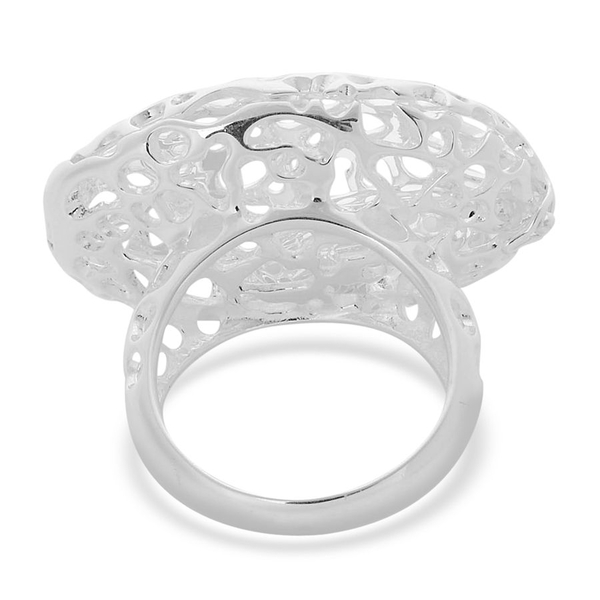 RACHEL GALLEY Sterling Silver Charmed Pebble Locket Ring, Silver wt 10.46 Gms.
