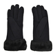 Cashmere Faux Fur Gloves Black
