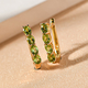 Hebei Peridot Hoop Earrings in 14K Gold Overlay Sterling Silver 1.50 Ct.