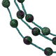 Ruby Zoisite, Green Howlite Beads Necklace (Size - 20) in Rhodium Overlay Sterling Silver 250.00 Ct .