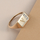 Personalised Engravable 9K Gold SGL Certified I1 GH Diamond Signet Ring