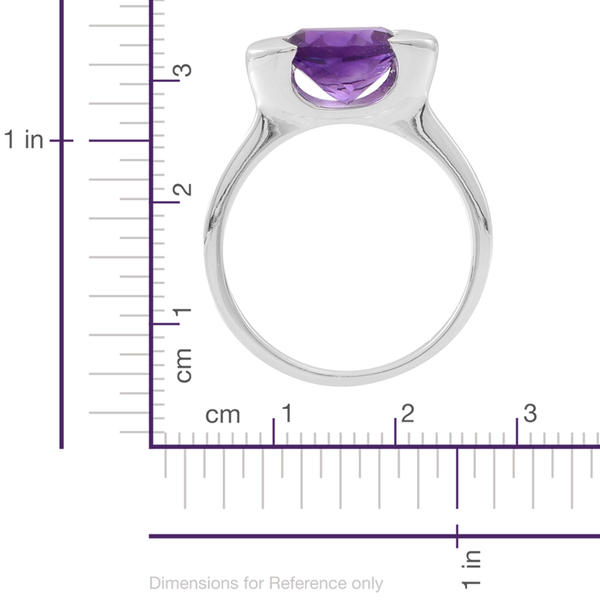 Amethyst (Rnd) Solitaire Ring in Sterling Silver 2.500 Ct.