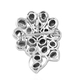 Artisan Crafted Polki Diamond Brooch or Pendant in Sterling Silver 1.00 Ct, Silver wt. 5.50 Gms