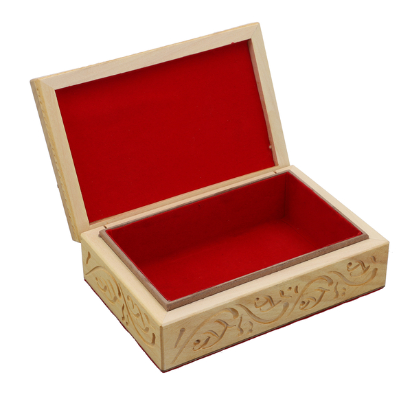Handmade Owl Pattern Carved Wooden Storage Box (Size 15x10x5Cm)