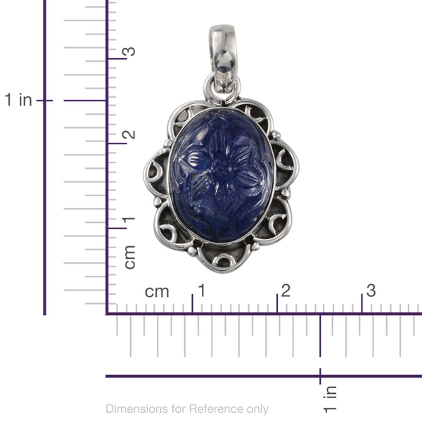 Jewels of India Tanzanite Pendant in Sterling Silver 19.550 Ct.