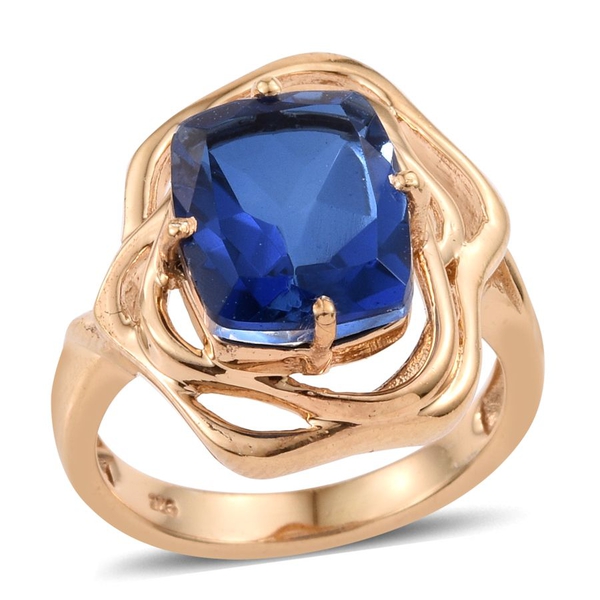 Ceylon Colour Quartz (Cush) Solitaire Ring in 14K Gold Overlay Sterling Silver 6.000 Ct.