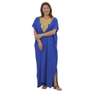 TAMSY 100% Viscose Kaftan Dress (Size 8-22) - Navy Blue