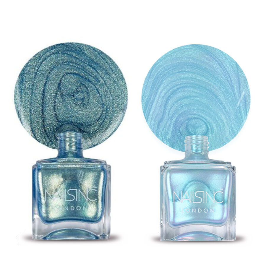 Nails Inc: Selfmade Mermaid - 14ml & Iridescent Blue - 14X2 ML