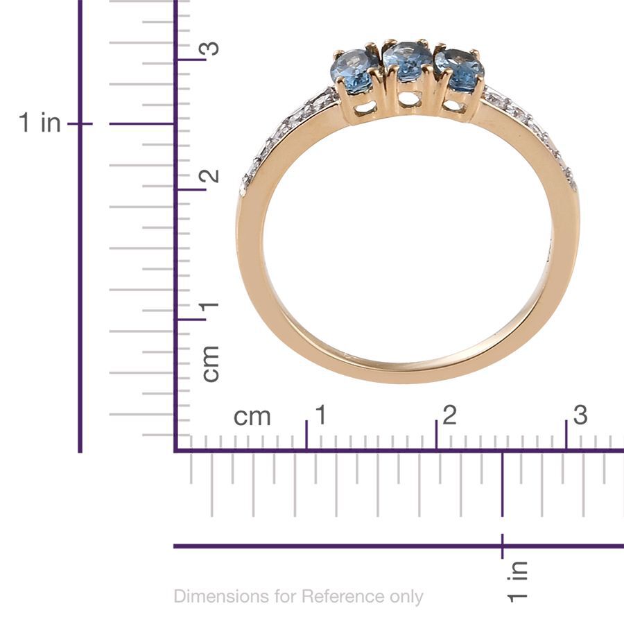 ILIANA 18K Yellow Gold AAA Santa Maria Aquamarine (Ovl), Diamond (SI G-H) 0.750 Ct.