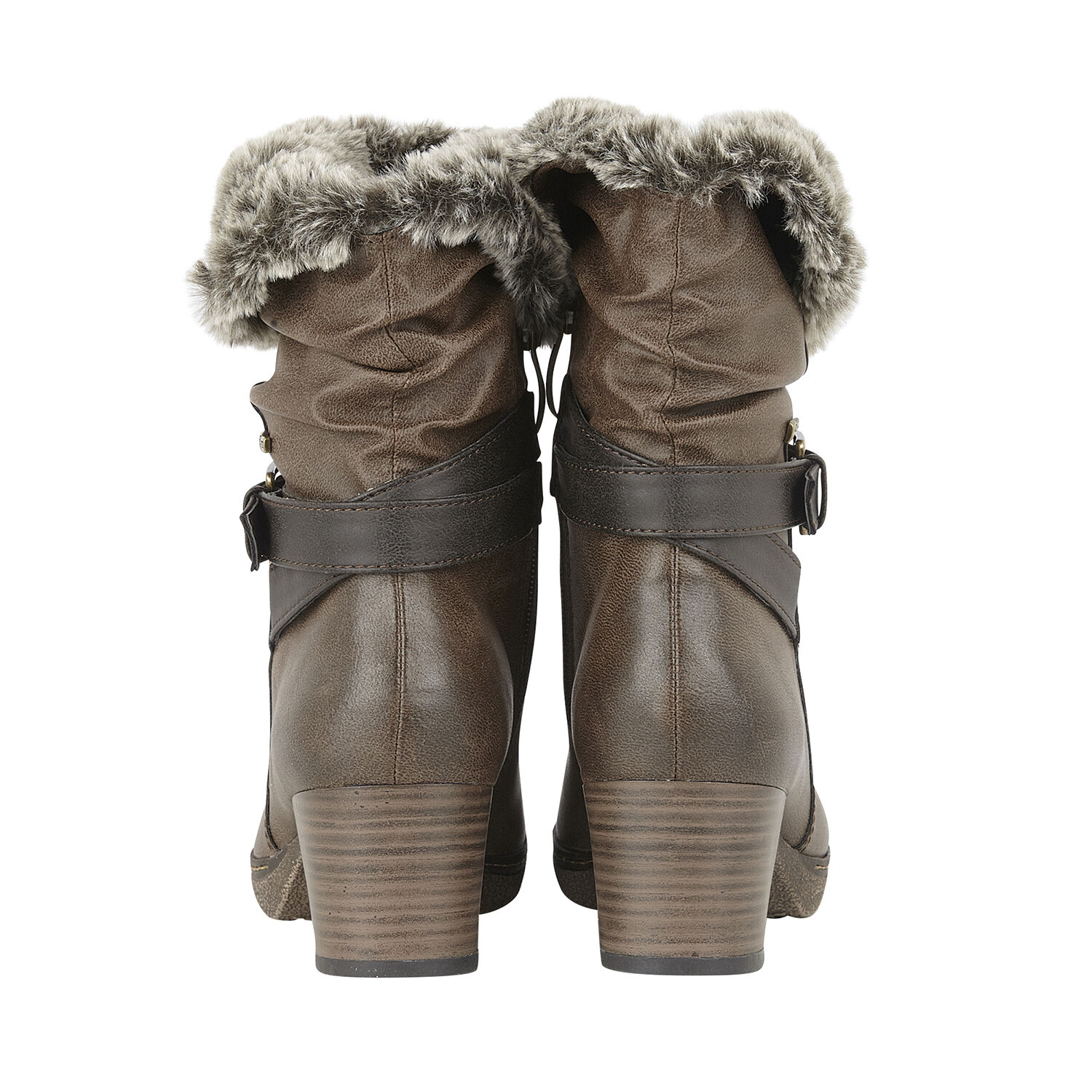 Lotus Charmaine Heeled Mid-Calf Ladies Boots (Size 7) - Brown