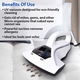 Powerful Suction UV Vacuum Cleaner with Two Piece Filter and 5 Metre Power Cord - White and Black Colour