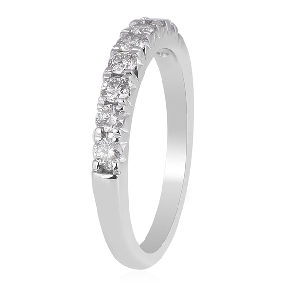 CLOSE OUT DEAL - 10K White Gold Diamond (I3/H) Half Eternity Ring 0.50 Ct.
