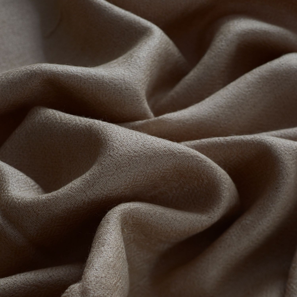 100% Fine Cashmere Wool Beige Colour Shawl (Size 200x70 Cm) 85 Gram