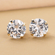 9K Yellow Gold Cubic Zirconia Stud Earrings (with Push Back)