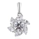 Lustro Stella Sterling Silver Pendant Made with Finest CZ 3.16 Ct.