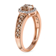 14K Rose Gold Natural Champagne (Centre Dia. 0.50 Ct.) and White Diamond Ring 1.00 Ct.