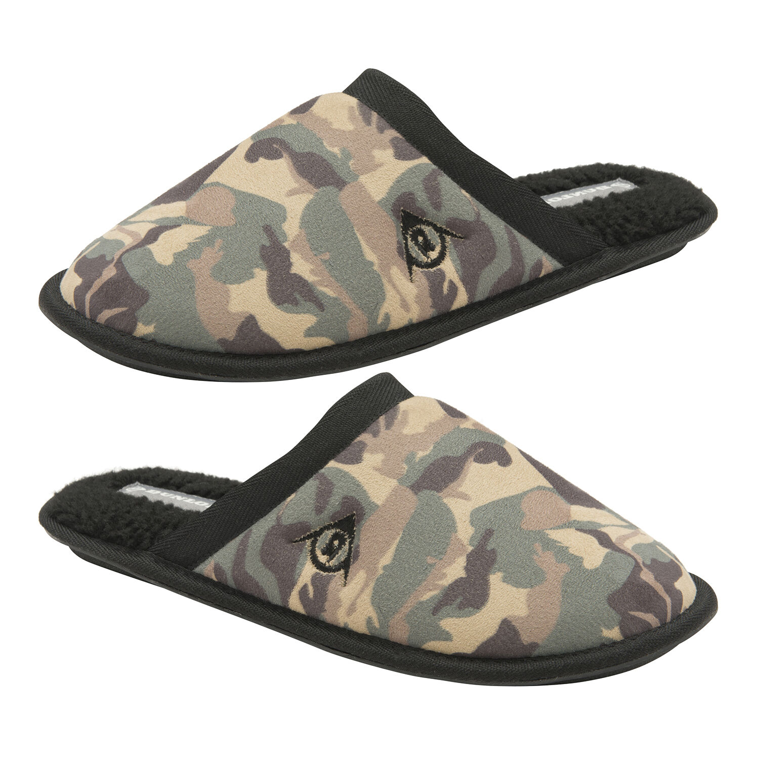 Dunlop Mens Camo Slipper Mules Small (Size 7-8)