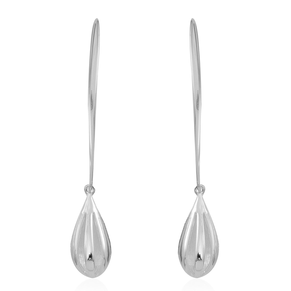 Thai Tear Drop Hook Earrings in Sterling Silver 4.39 Grams