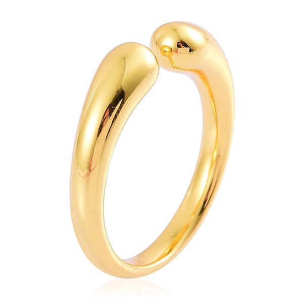 LucyQ Double Drip Ring in Yellow Gold Overlay Sterling Silver 5.17 Gms.