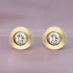 14K Yellow Gold SGL Certified Diamond (I2/G-H) Stud Earrings (with Push Back) 0.10 Ct.