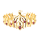 LucyQ Flame Collection - African Ruby (FF) Bracelet (Size 8) in Yellow Gold Overlay Sterling Silver 