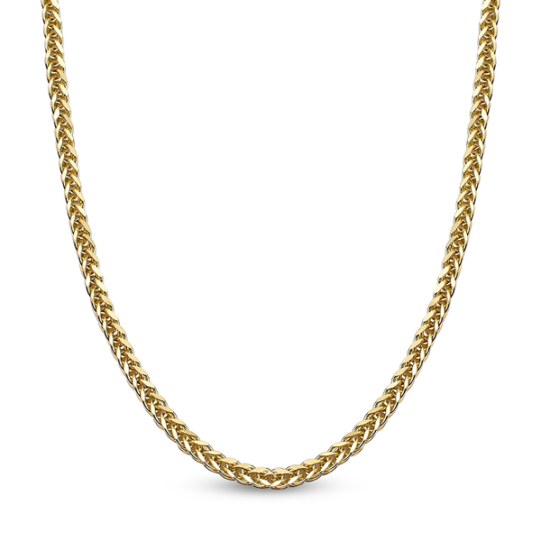 9K Yellow Gold Spiga Necklace (Size - 20) with Spring Ring Clasp