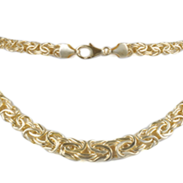 9K Yellow Gold Graduated Byzantine Necklace (Size 20), Gold Wt. 14.90 Gms.