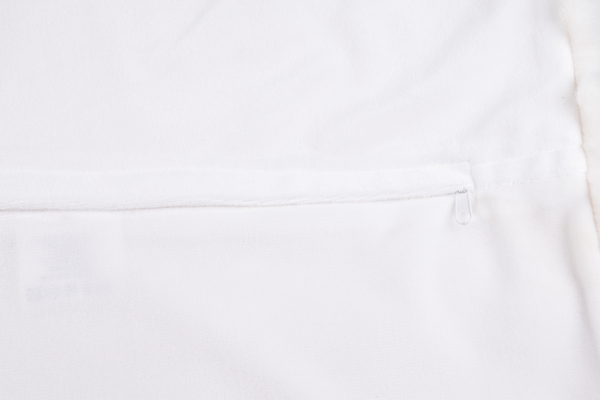 TJC Faux Fur Cushion Cover (Size 45 Cm) - White