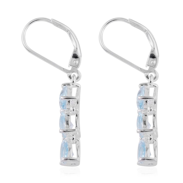 Sky Blue Topaz (Trl) Lever Back Earrings in Sterling Silver 3.000 Ct.