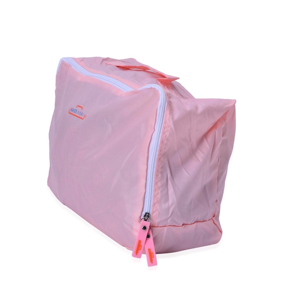 Set of 5 - Pink Colour Storage Bag (Size 36x30x13Cm, 36x28x6Cm, 31x28x5 Cm 27x20x5Cm and 30x20x10Cm)