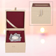 The 5th season White Quartz Candle with Wooden Gift Box in White (Fragrance : Amber ebony)