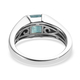 Grandidierite Ring in Platinum Overlay Sterling Silver 1.61 Ct