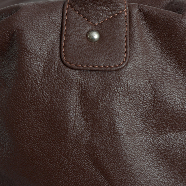 Wayfarer Genuine Leather Dark Chocolate Weekend Travel Bag (Size 55x36x20 Cm)